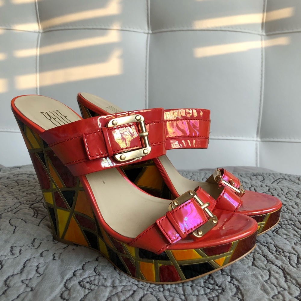 Pelle Moda mosaic wedge sandals